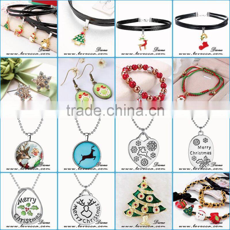 holiday necklace holiday jewelry vintage santa christmas jewelry necklace