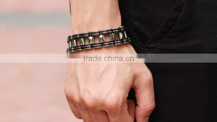 Latest 316L Stainless Steel Bracelet Mens Bike Motorcycle Chain Bracelet