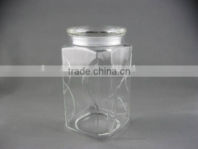 2300ml sealable glass jar,clear glass storage jar,food grade glass jars