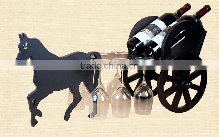 animals decorative wrought wood wine racks Promotion Weeding Gift Animal Shaped Single Wine Bottle Serving Rack Holder Di