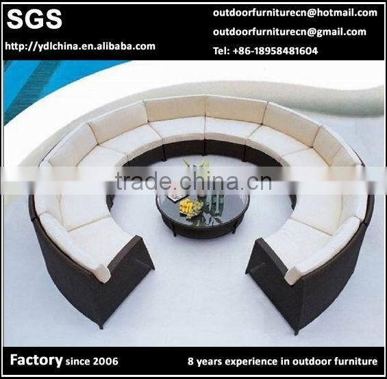 OEM factory custom make SGS HDPE rattan wicker sofa lounge
