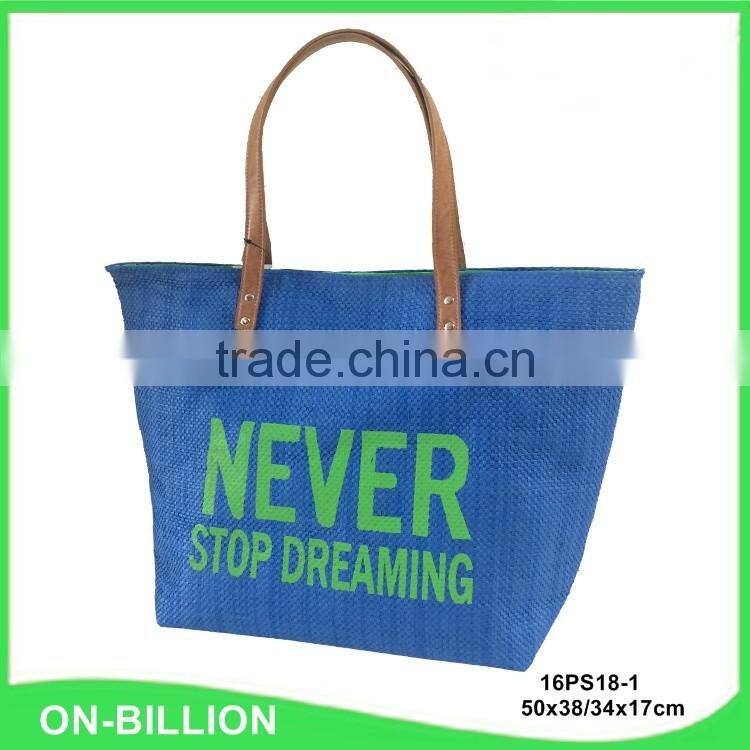 Wholesale paper straw shoulder women bag handmade cheap bag