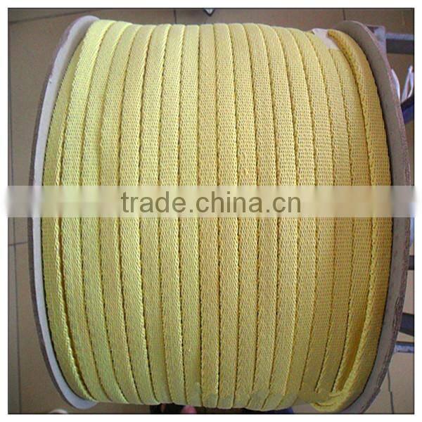 Good quality fireproof Kevlar flat rope 12*4mm used for tempering furnace