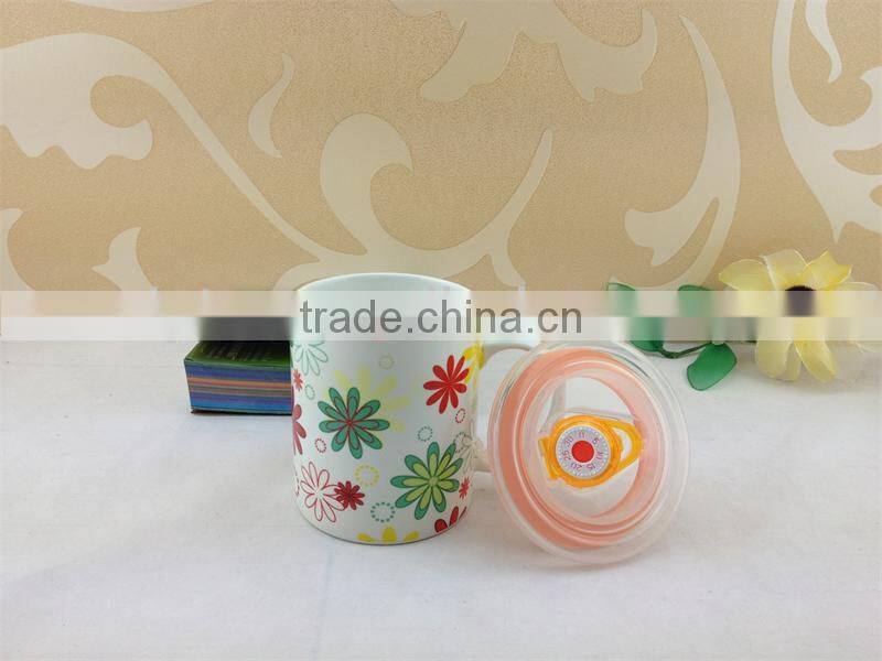 ceramic promotional mug with lid