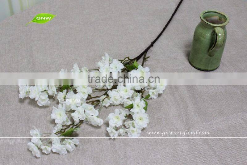 GNW BLB-CH1605015 Cheap wedding decoration ivory white silk Artificial cherry blossom for sale