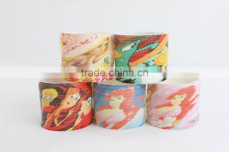 wholesale colorful plastic magic rainbow spring toys/hot sale magic rainbow circle