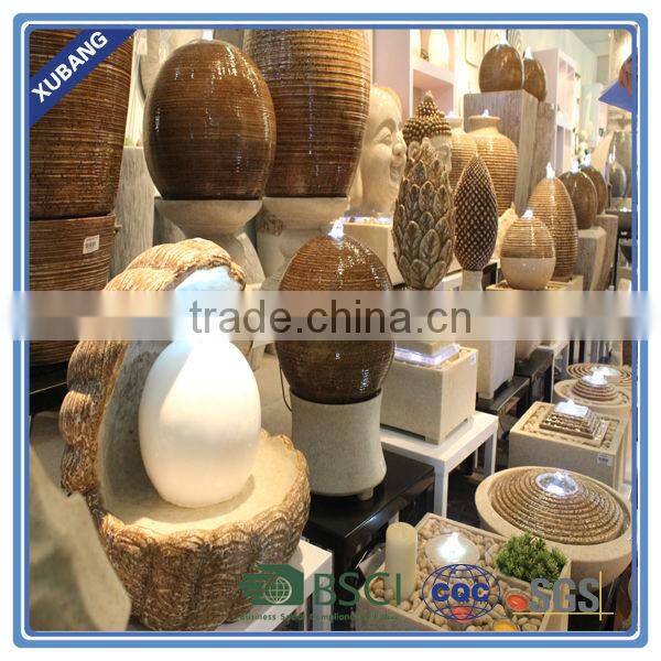 Garden sandstone outdoor water Feature with LED light