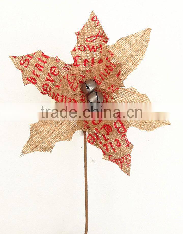christmas decorations outdoor handmade decorative jute flowers