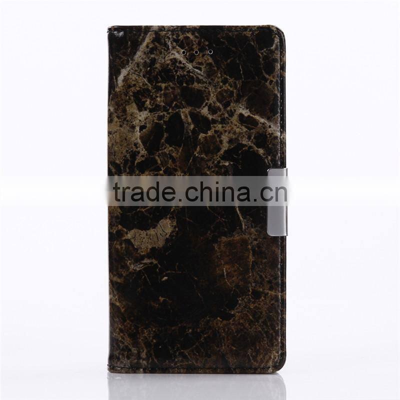 Noble design high quality marble PU card bumper/pocket cell phone case for Sony