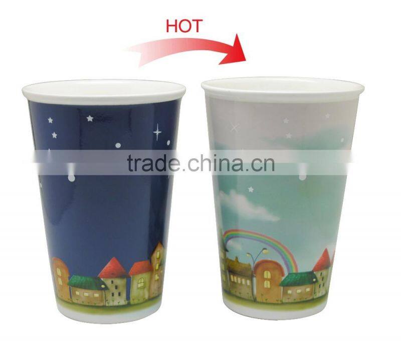 2017 good sale 11oz heat color changing mug with customized
