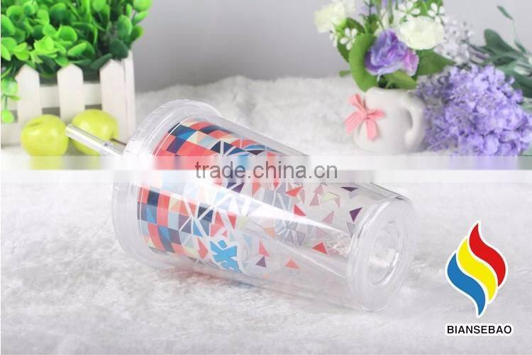 Double Wall 16oz acrylic tumblers for bubble tea