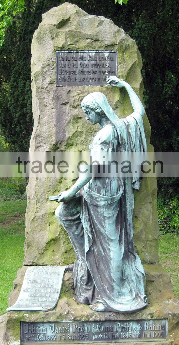 outdoor garden decoration stone carving white marble cemetery statues