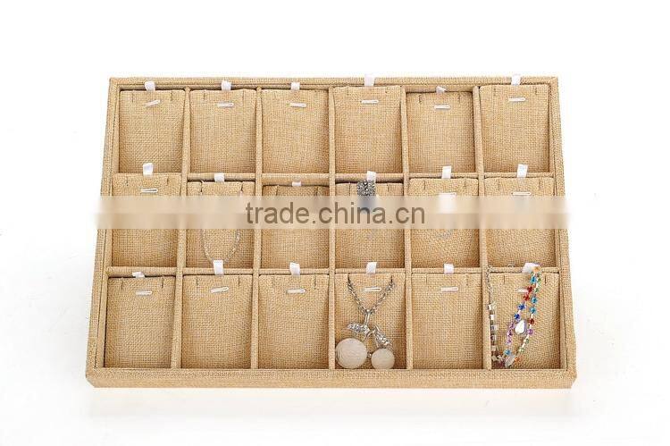 Linen jewelry display neck stands jewelry display tray