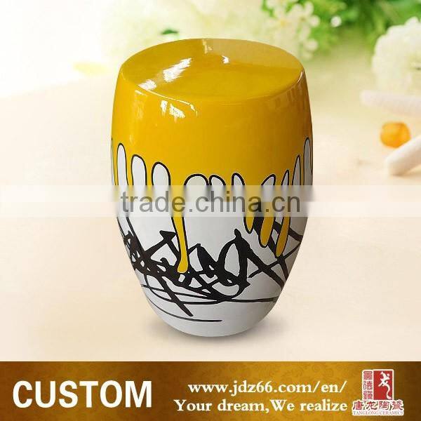Professional customize porcelain table garden ceramic ottoman stool