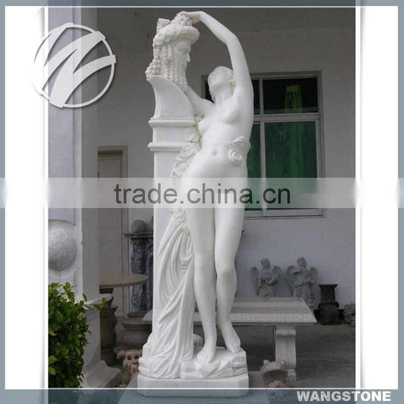 Contemporary outdoor stone type gate statues