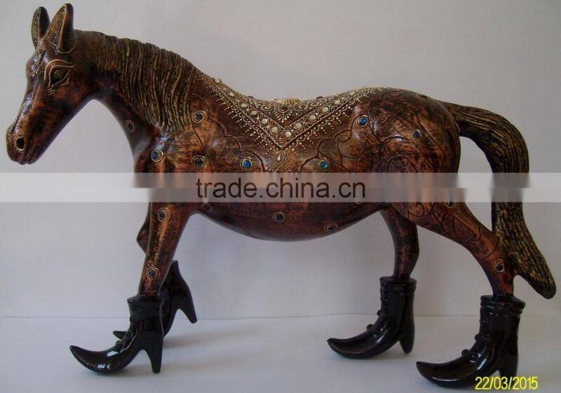Decorative poly resin horse statue