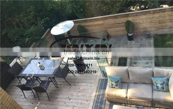 JINXIN square mirror surface glass balustrades spigots stainless steel indoor railing