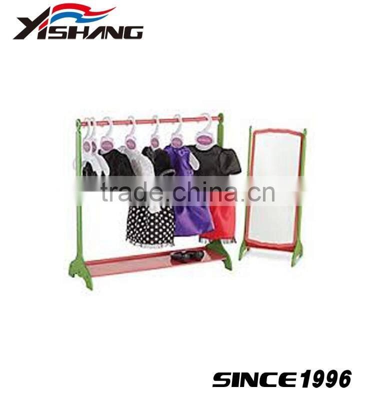Antique wooden stand for kids clothes display rack