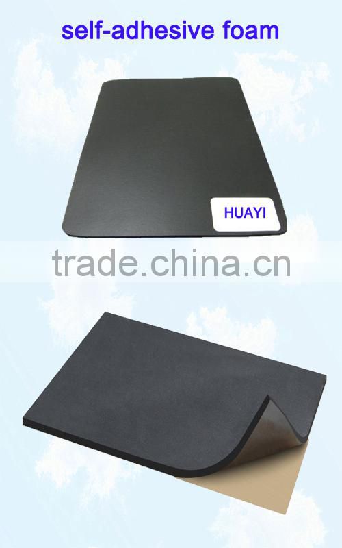 Polyurethane Open-Cell Foam Sheet Adhesive Backing Black self-adhesive foam