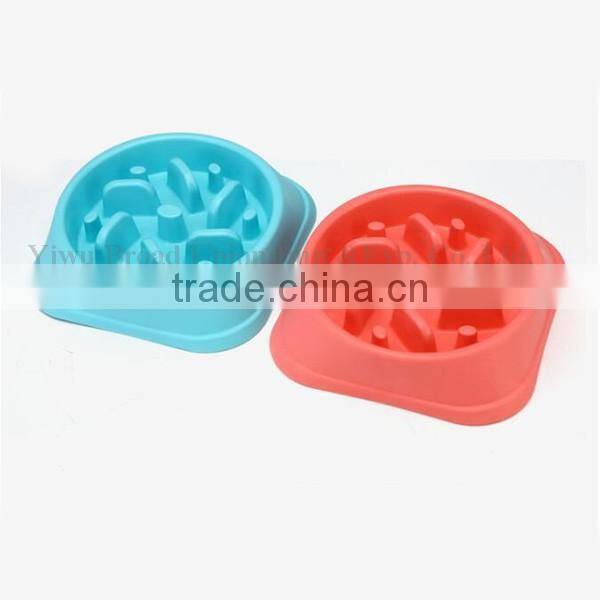 Factory Sale Plastic Slow Feed Dog Bowl Travel Dog Food Bowl