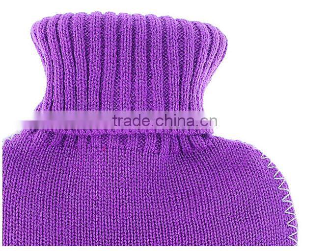 2000ml knitted hot water bottle cover with Sapporo edge