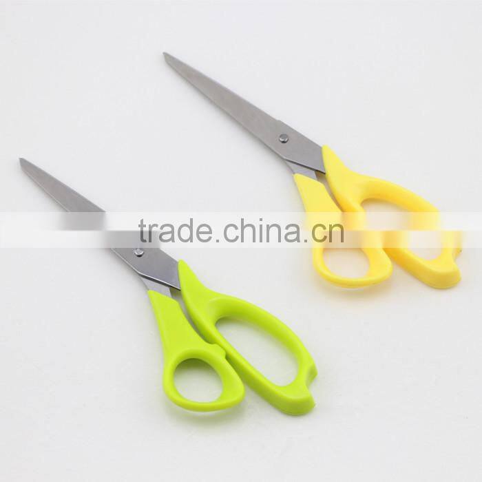 Plastic Handle Stainless Steel Household Scissors with Two Colors