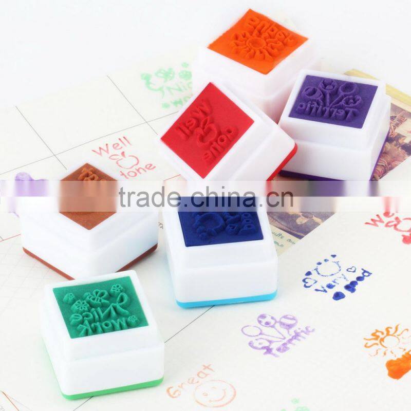 School Teachers English Toy Stamp Self Inking Praise Reward Motivation Sticker Stamper