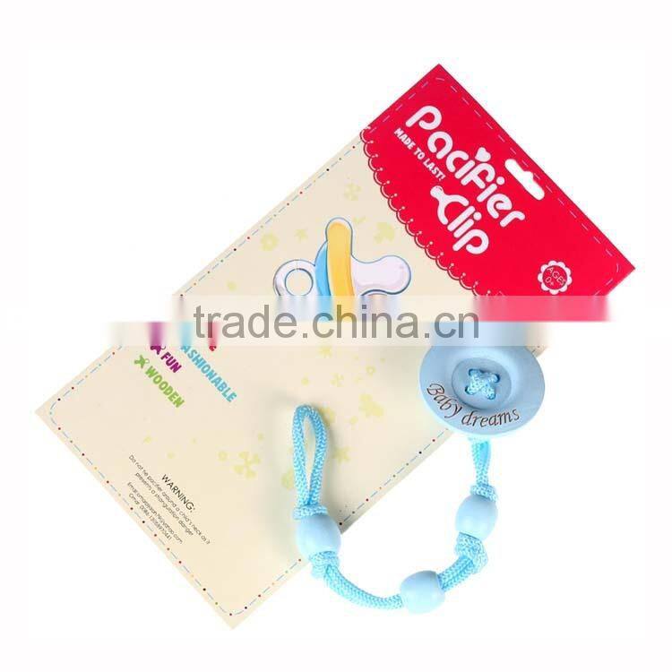 Wooden Baby Pacifier Clip Colorful Pacifier Clip Baby Pacifier Nipple Clip