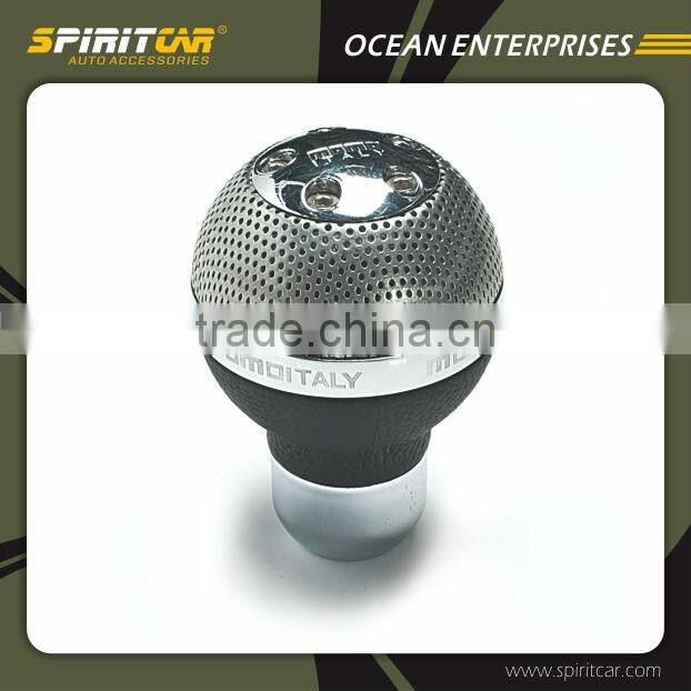 Genuine Leather Covered Aluminium Alloy Made High Quality Car Auto Shift Gear Knob