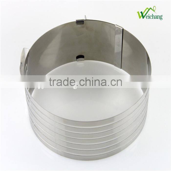 WCW004Cake Adjustable Stainless Steel Mousse Mould Layer Cake Slicer Kit Stainless Steel Cake Mousse Mould Cake Bakeware Adjust