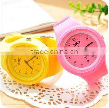 Factory supply colourful cheapest watch OEM silicon watch for promotion