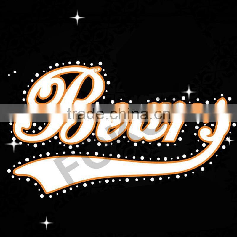 Bills embroidered iron-on patches, embroidered rhinestone motif