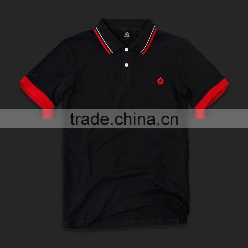100%cotton/polyester men' polo neck t shirt