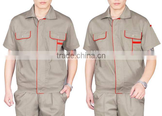 2016 OEM unisex overall uniforms short sleeve workwear