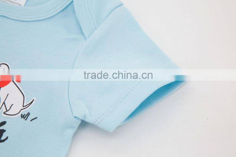 Lovely Baby Clothes Dog Animal 100% Cotton Baby Rompers For Short Sleeve