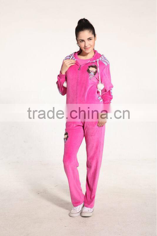 2016 hot high quality fashion cheap velour tracksuits wholesale
