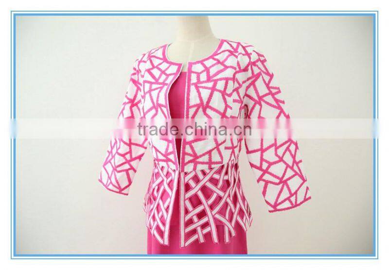 Wholesale 3 pcs Skirt Set Embroidery Cutwork Womens Suits