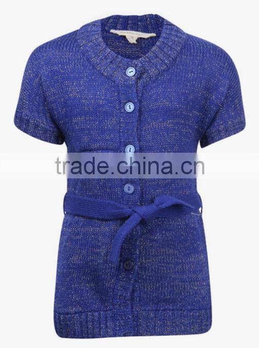 2016 new design girl sweater for kids hand knitted