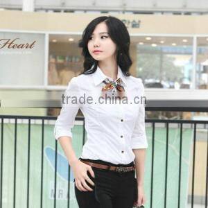 OEM factory wholesale fashion ladies white shirts