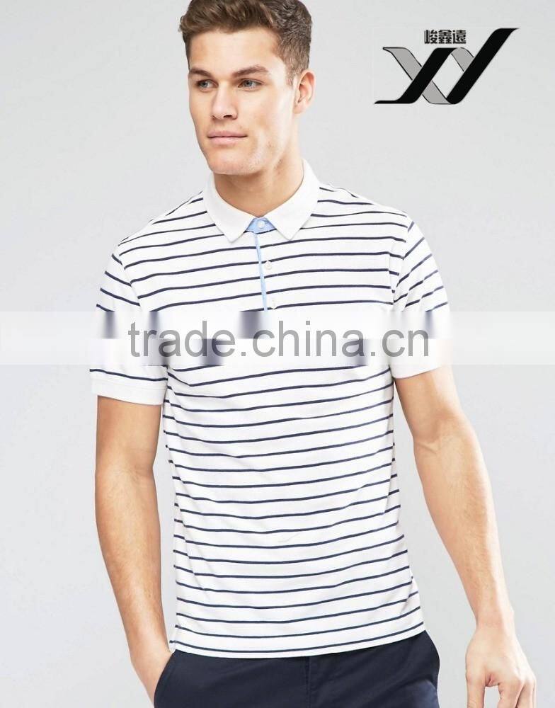 stripped polo t shirt for man in fashinable design