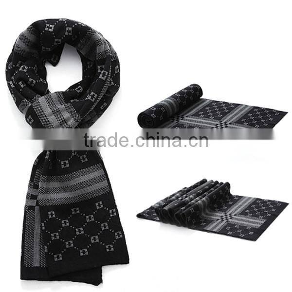 1 pc hot sale kintted cheap price spandex European style warm winter floral men scarf