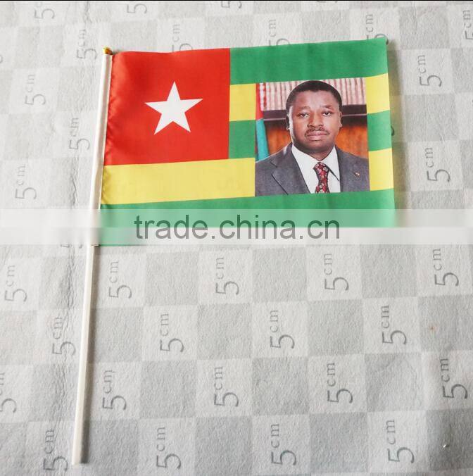 flying logo hand flag