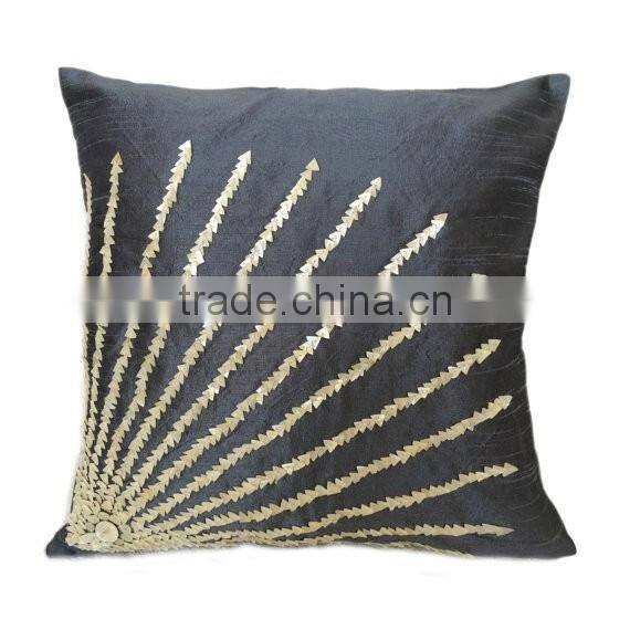 Mother Of Pearl Embroidery, Sun Burst Pillow , Sun Burst Pattern pillow, Decorative Pillow Cover,Couch Pillow