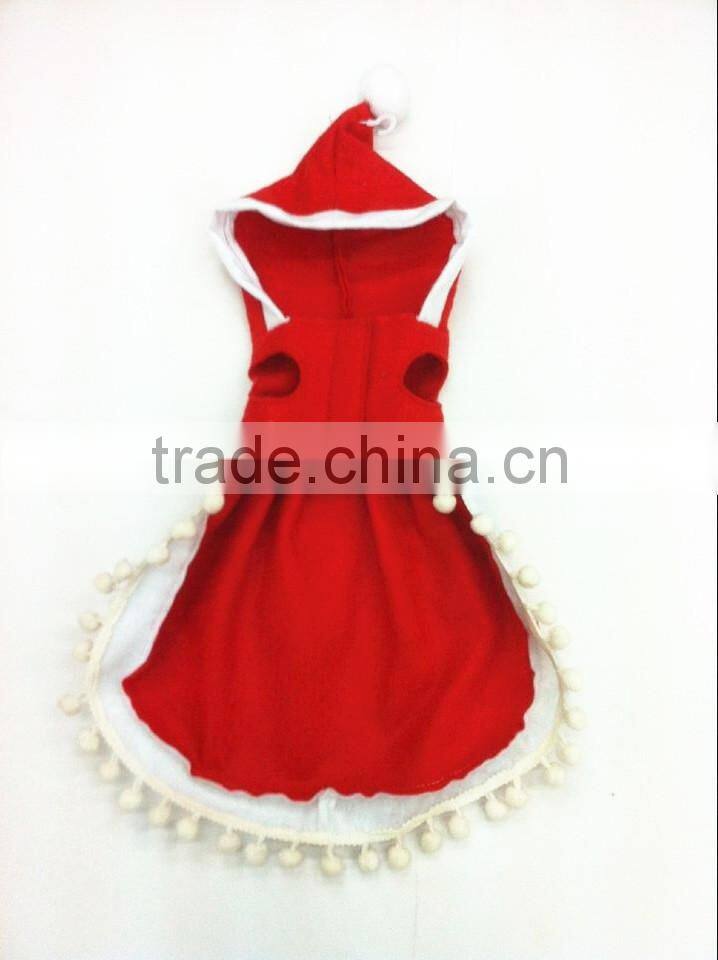 christams puppy clothes dog xmas coat/cape