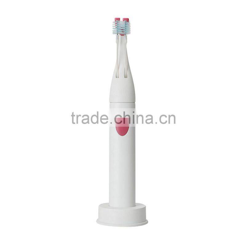 Kids and adult electric toothbrush with double heads holder
