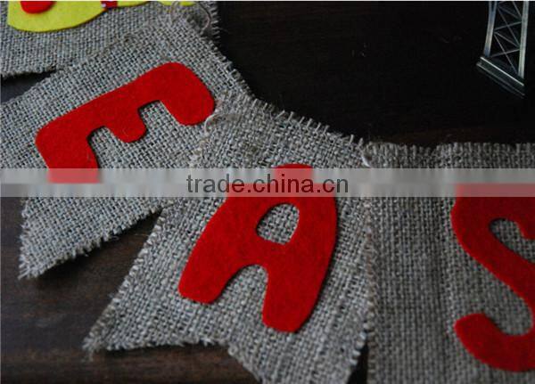 Easter Garland & Burlap Bunny Garland & Felt Easter Garland For Home Decoration