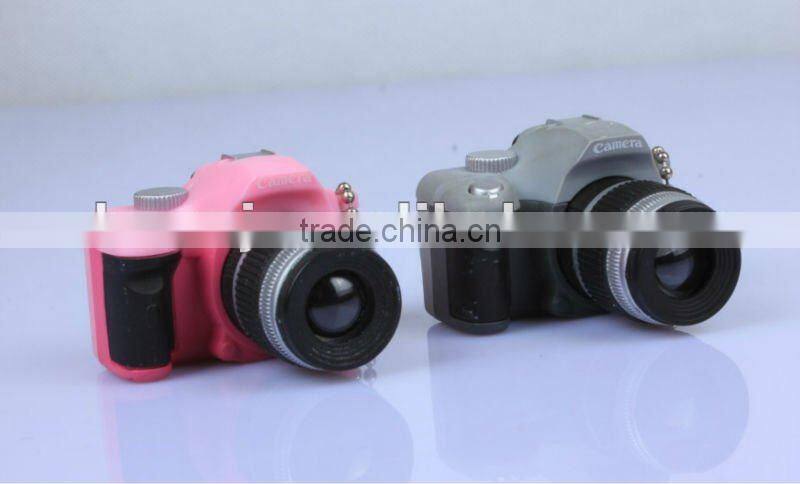 Camera shape LED key ring with sound for promotion logo