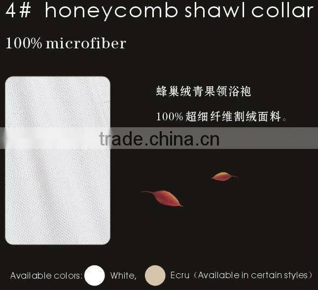 Microfiber plush wholesale bathrobe