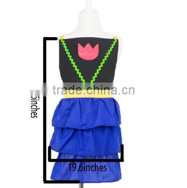 High quality baby girls printed waist cotton batman apron kitchen cooking woven fashion apron manufacturer