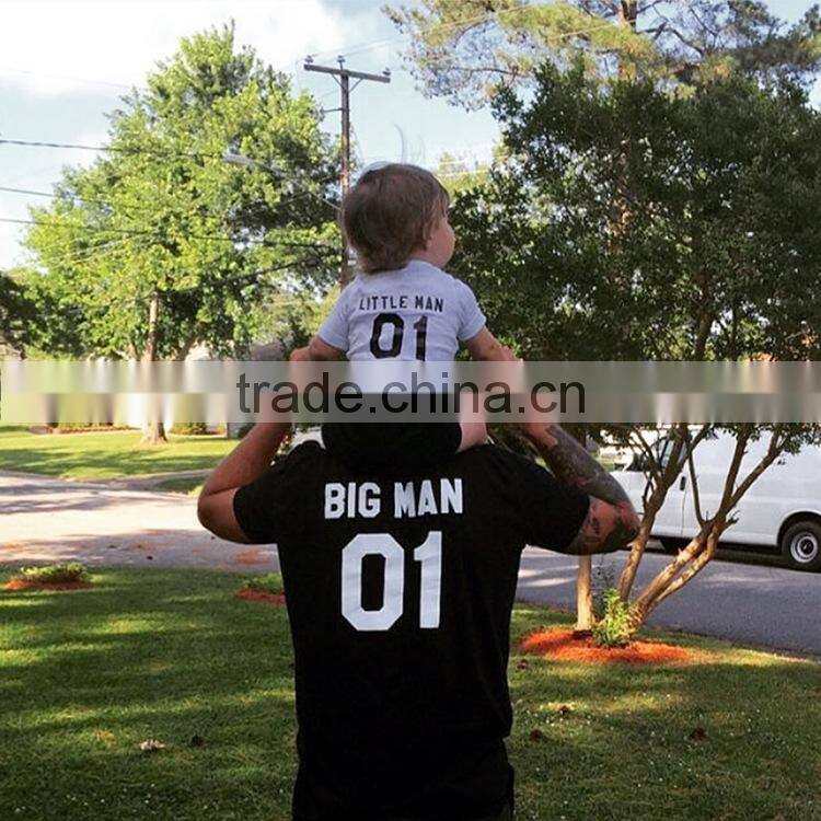 Custom Printed Cotton Sports Clothing Father and Baby T-shirt Family Matching Clothes